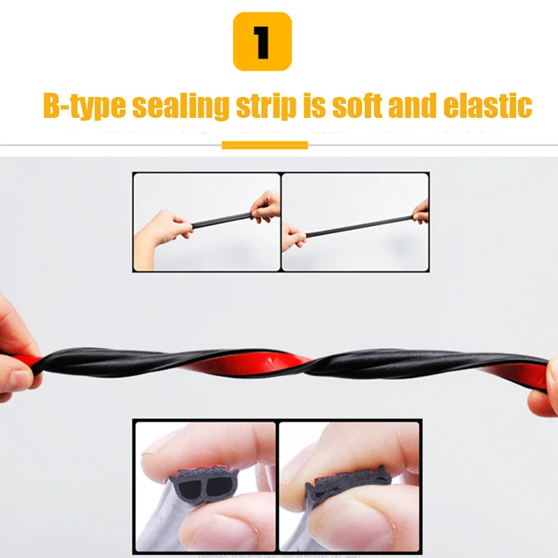 Newly Car Door Seal Strip B Shape Sound Insulation Universal Door Hood Sealing Strip
Newly Car Door Seal Strip B Shape Sound Insulation Universal Door Hood Sealing Strip