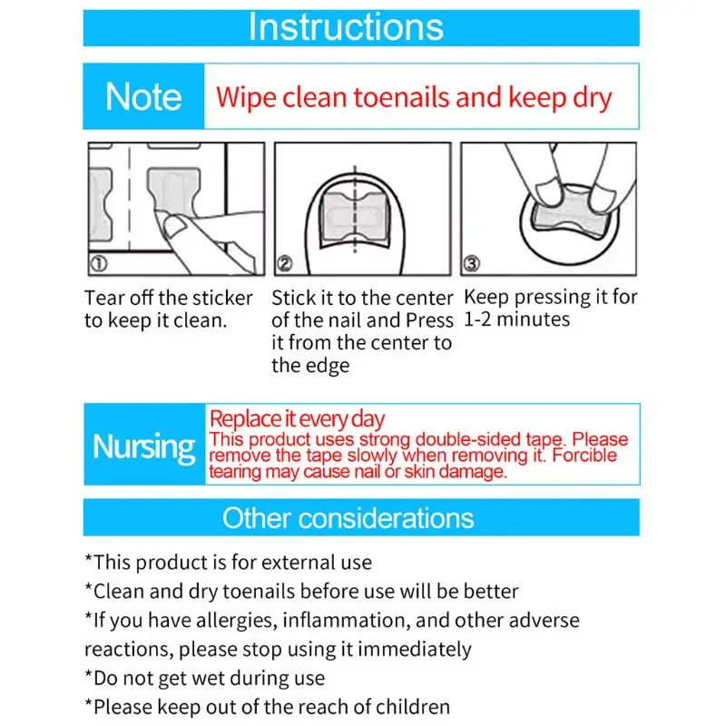 Ingrown Toenails Correction Patch Physical Straightening Elastic Toenail Pedicure Stickers Brace Bunion Corrector
Ingrown Toenails Correction Patch Physical Straightening Elastic Toenail Pedicure Stickers Brace Bunion Corrector