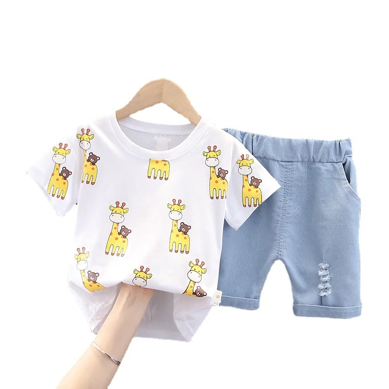 Summer Children Cotton Clothes Baby Boys Girls Cartoon T Shirt Shorts 2Pcs/sets Toddler Sportswear Kids Infant Casual Clothing 
Summer Children Cotton Clothes Baby Boys Girls Cartoon T Shirt Shorts 2Pcs/sets Toddler Sportswear Kids Infant Casual Clothing