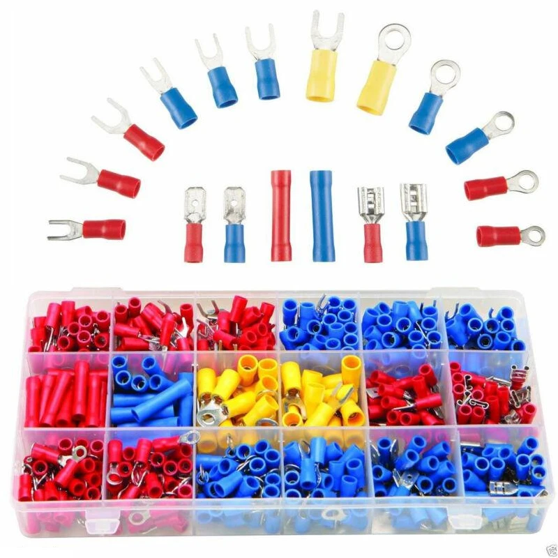 300Pcs Assorted Crimp Terminals Set Insulated Electrical Wiring Connector Kit Crimp Spade Terminal
300Pcs Assorted Crimp Terminals Set Insulated Electrical Wiring Connector Kit Crimp Spade Terminal