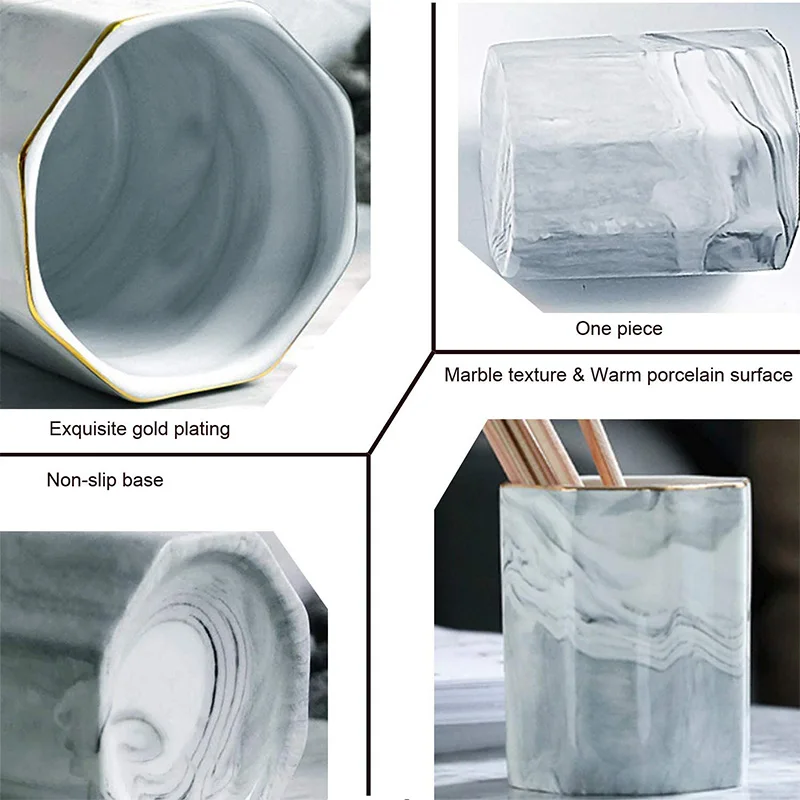 2 Pack Ceramic Pen Holder Stand , Desk Marble Pattern Makeup Brush Holder , Durable Desktop Organizer Pencil Holder
2 Pack Ceramic Pen Holder Stand , Desk Marble Pattern Makeup Brush Holder , Durable Desktop Organizer Pencil Holder