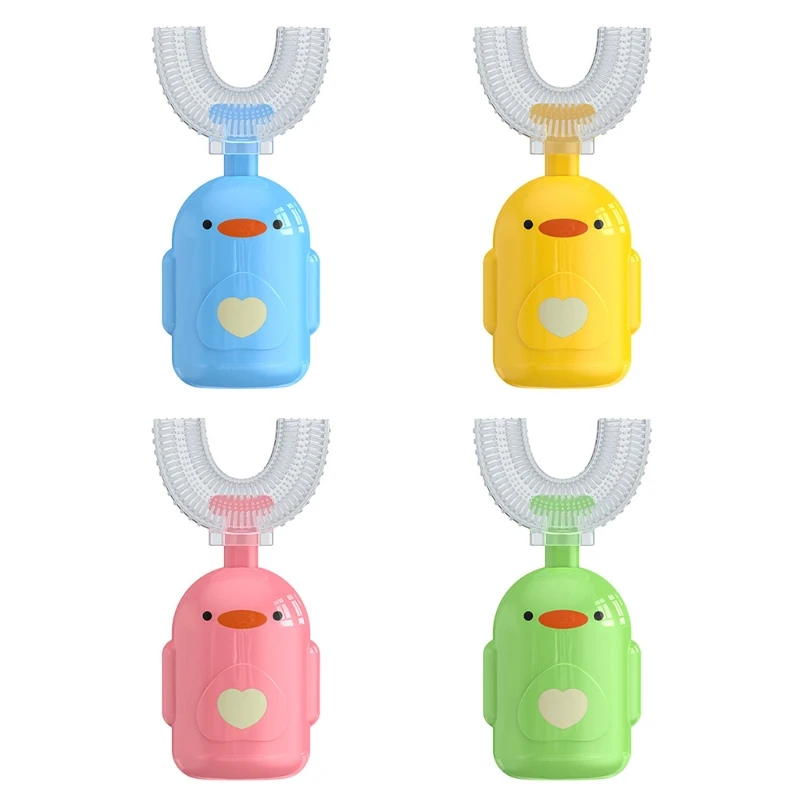 Cartoon Duck Baby Children Manual Toothbrush 360 Degree U-shaped Toothbrush Teether Soft Silicone Baby Teeth Brush 
Cartoon Duck Baby Children Manual Toothbrush 360 Degree U-shaped Toothbrush Teether Soft Silicone Baby Teeth Brush