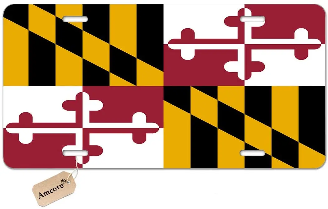 Amcove License Plates Maryland State Flag Decorative Car Front License Plate,Vanity Tag,Metal Car Plate
Amcove License Plates Maryland State Flag Decorative Car Front License Plate,Vanity Tag,Metal Car Plate