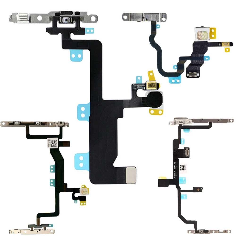 

Power Switch On Off Button Flex Cable Replacement With Bracket For iPhone 6 6Plus 6s 6sPlus 7 7Plus 8G 8 Plus X XR XS Max