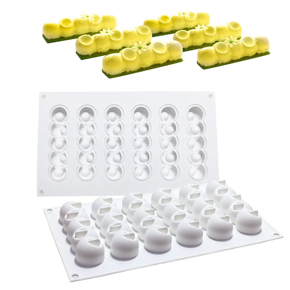 6-concave Ball Long Strip-shaped Silicone Mode Cake Mold 3d Baking Tools Dessert Decoration Kitchen Supplies
6-concave Ball Long Strip-shaped Silicone Mode Cake Mold 3d Baking Tools Dessert Decoration Kitchen Supplies