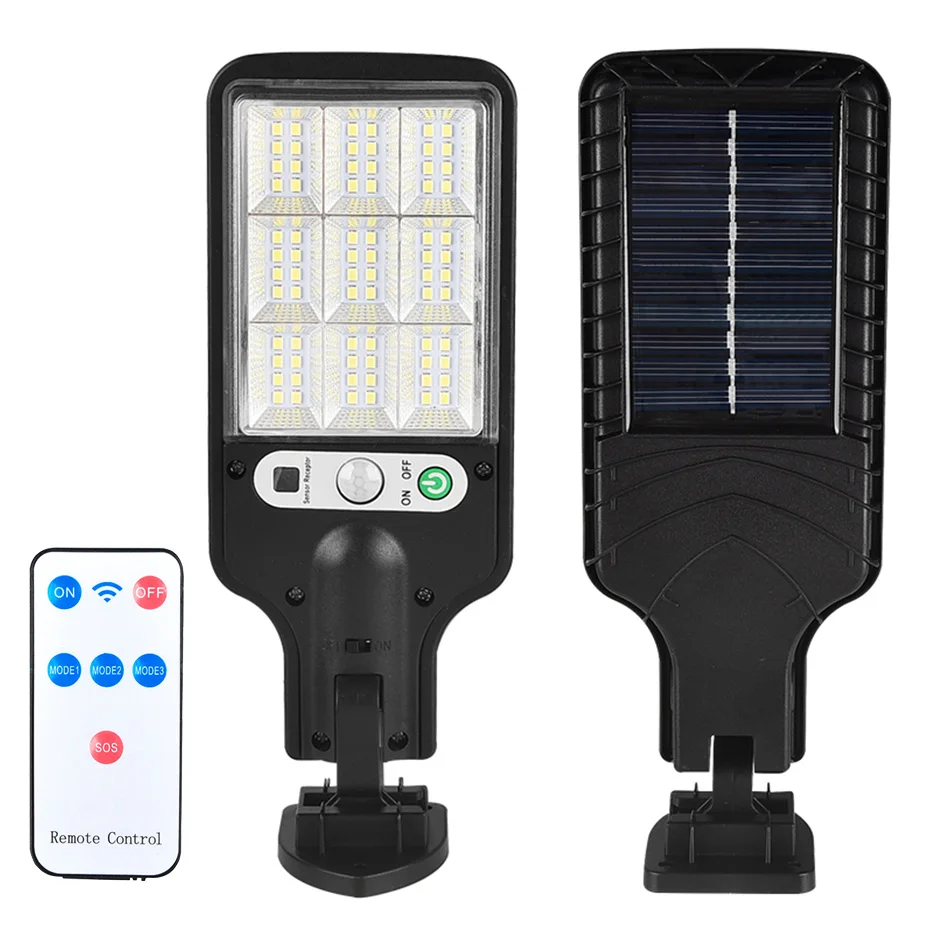 

Waterproof 117 LEDs Solar Street Light IP65 PIR Motion Sensor Powered Lamp Wall Lighting Remote Control Garden Corridor Decor