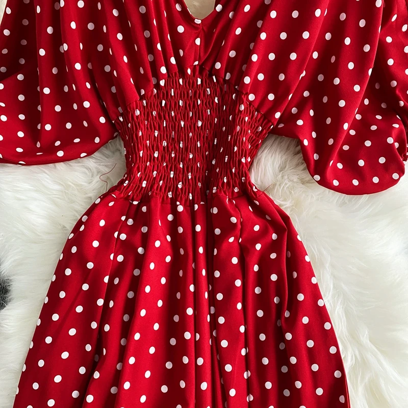 Spring Sexy Polka Dot Romper Women Elegant V-Neck Puff Short Sleeve High Waist Jumpsuit Female Loose Wide Leg Playsuits Fall
Spring Sexy Polka Dot Romper Women Elegant V-Neck Puff Short Sleeve High Waist Jumpsuit Female Loose Wide Leg Playsuits Fall