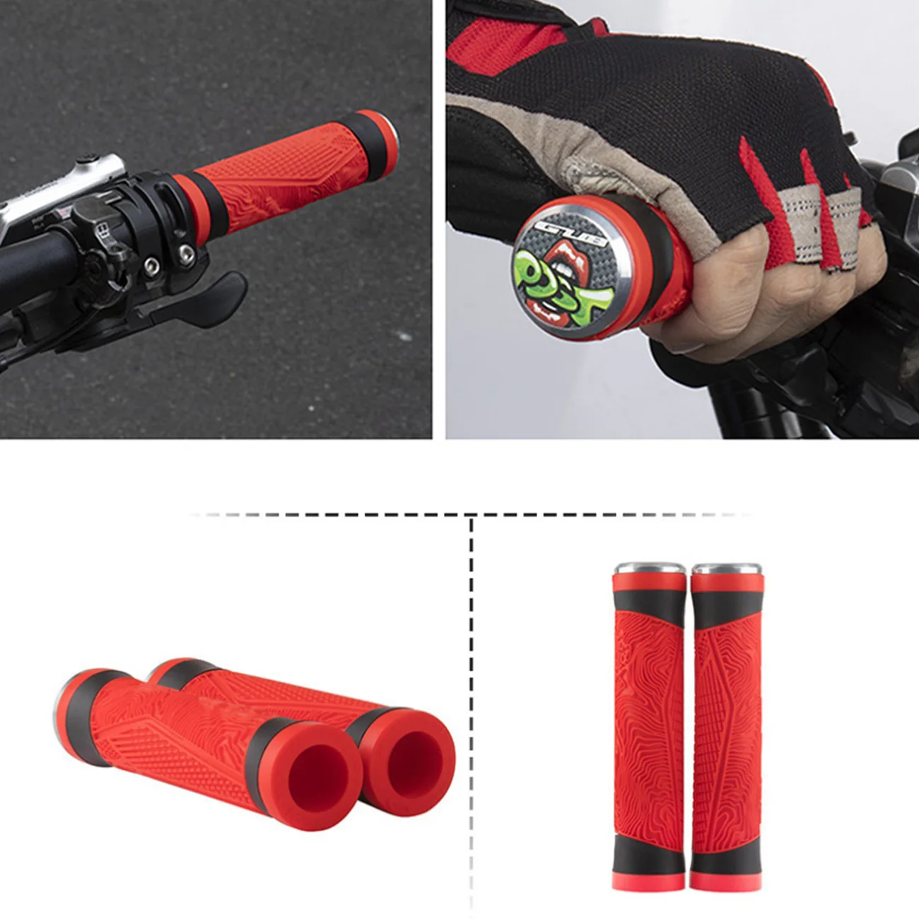 Bike Grips Silicone MTB Bicycle Handlebar Cover Soft Anti Slip Shock-absorbing Handle Grip Cycling Parts
Bike Grips Silicone MTB Bicycle Handlebar Cover Soft Anti Slip Shock-absorbing Handle Grip Cycling Parts