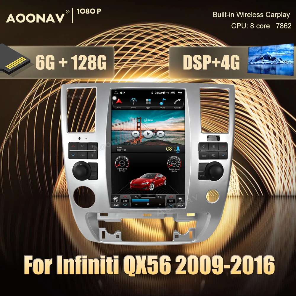 2 din Android 10.0 car radio For Infiniti QX56 2009-2016 car stereo auto radio GPS navigator Video Audio Radio Head Unit
2 din Android 10.0 car radio For Infiniti QX56 2009-2016 car stereo auto radio GPS navigator Video Audio Radio Head Unit