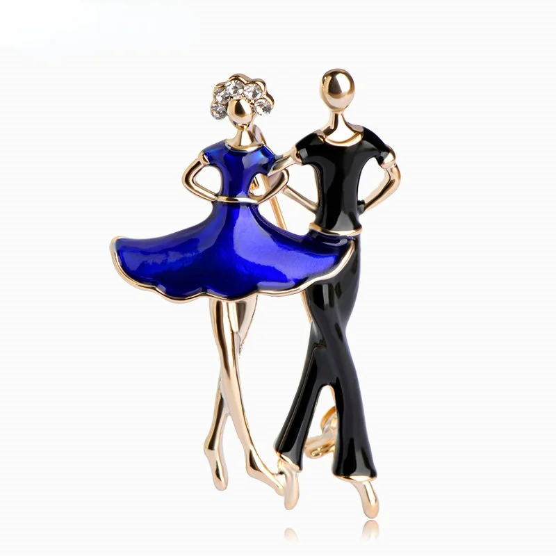 OI Social Dancing Women Men Brooches Blue Enamel Gold color Figure Brooch Shoulder Collar Clips Jewelry Crystal Boutonniere Pin
OI Social Dancing Women Men Brooches Blue Enamel Gold color Figure Brooch Shoulder Collar Clips Jewelry Crystal Boutonniere Pin