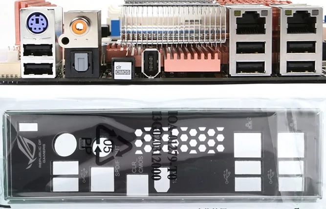 New I/O shield back plate of motherboard for RAMPAGE FORMULA just shield backplate Free shipping
New I/O shield back plate of motherboard for RAMPAGE FORMULA just shield backplate Free shipping