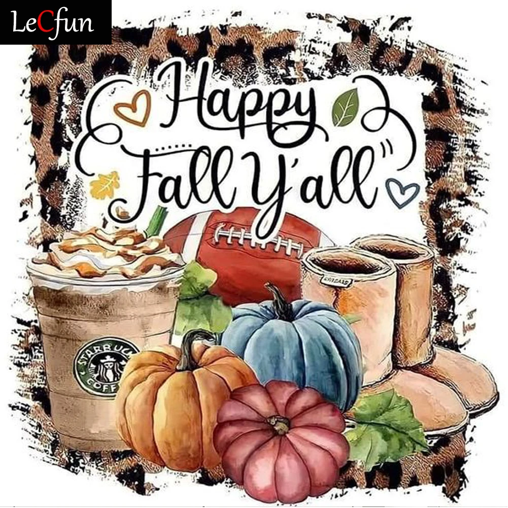 LeCfun Happy Fall Yall Diamond Painting Art Kits Full Round Square Drill Pumpkins Mosaic Gem Dot Paint By NumberArt Craft
LeCfun Happy Fall Yall Diamond Painting Art Kits Full Round Square Drill Pumpkins Mosaic Gem Dot Paint By NumberArt Craft