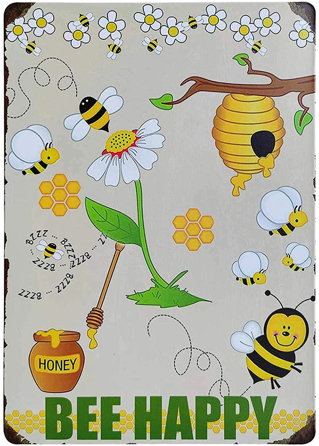 Tin Sign Decor for Kitchen Happy Bee Gardening Decoration Metal Plates Gamer Room Vintage Home Decoration Accessories Garden 
Tin Sign Decor for Kitchen Happy Bee Gardening Decoration Metal Plates Gamer Room Vintage Home Decoration Accessories Garden