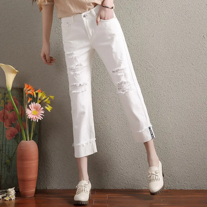 Summer New Sexy Ripped Jeans For Women 2022 Spring Large Size Loose Slim Straight Pants Low Rise Casual Denim Trousers Female
Summer New Sexy Ripped Jeans For Women 2022 Spring Large Size Loose Slim Straight Pants Low Rise Casual Denim Trousers Female