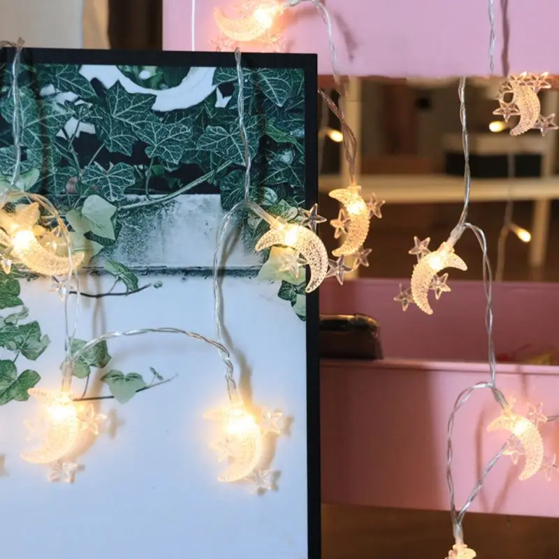 1.5m Eid Mubarak Light String Moon Star LED Ramadan Lamp Lantern Muslim Party Garden Decoration Accessory Christmas Gift
1.5m Eid Mubarak Light String Moon Star LED Ramadan Lamp Lantern Muslim Party Garden Decoration Accessory Christmas Gift