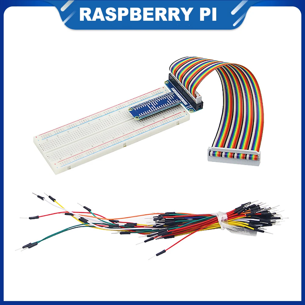 

ITINIT R67 GPIO Extension Board +MB-102 830 Point Breadboard + 40 Pin GPIO Cable + Jumper Cable For Arduino Raspberry Pi 4