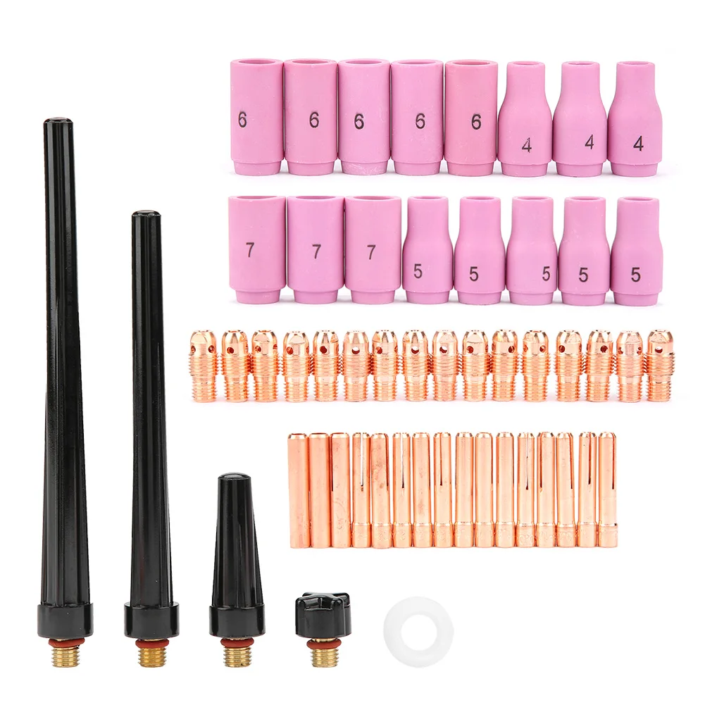 53pcs/set TIG Welding Torch Body Parts Gas Lens Nozzle Collet Cup Kit For WP-9 20 25
53pcs/set TIG Welding Torch Body Parts Gas Lens Nozzle Collet Cup Kit For WP-9 20 25