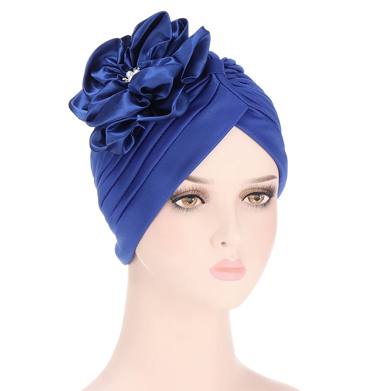Women Satin Flower Turban Hat Solid Color Hijab Hat Western Style Pleated Indian Hat Pleated Hat Baotou Cap Fine Lady Bonnet
Women Satin Flower Turban Hat Solid Color Hijab Hat Western Style Pleated Indian Hat Pleated Hat Baotou Cap Fine Lady Bonnet
