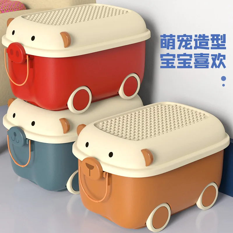 Fun multi-color cartoon image baby bed storage box bedroom home children's portable storage box with wheels
Fun multi-color cartoon image baby bed storage box bedroom home children's portable storage box with wheels