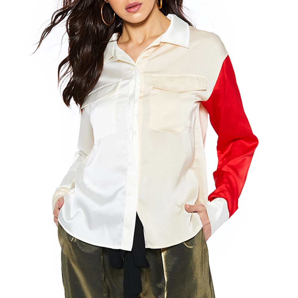 Casual Loose Women Shirt Western Design Fashion Young Lady Lapel Patchwork Button Color Block Top 2021 Spring Summer New Tshirt
Casual Loose Women Shirt Western Design Fashion Young Lady Lapel Patchwork Button Color Block Top 2021 Spring Summer New Tshirt