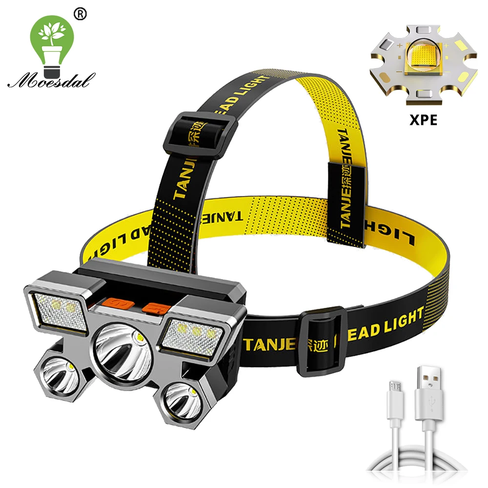 USB Rechargeable LED Headlamp Super Bright XPE Headlight High Hardness ABS Waterproof and Drop-proof Suitable for Hiking Etc. 
USB Rechargeable LED Headlamp Super Bright XPE Headlight High Hardness ABS Waterproof and Drop-proof Suitable for Hiking Etc.