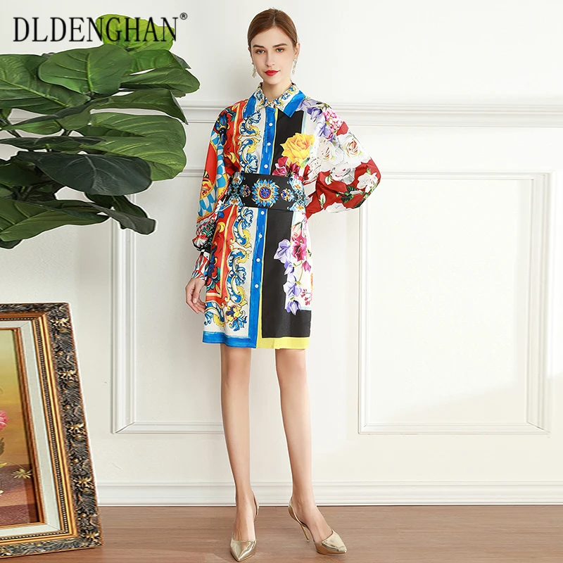 DLDENGHAN Fashion Floral Print Spring Dress Women's Lantern Sleeve Beading Lace Up Vintage Dresses Designer New
DLDENGHAN Fashion Floral Print Spring Dress Women's Lantern Sleeve Beading Lace Up Vintage Dresses Designer New