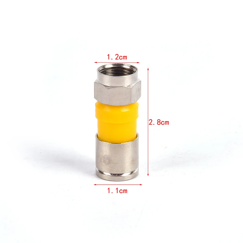 10pcs RG6 F Type Compression 2.8cm Quality Snap Seal Plug Connector
10pcs RG6 F Type Compression 2.8cm Quality Snap Seal Plug Connector