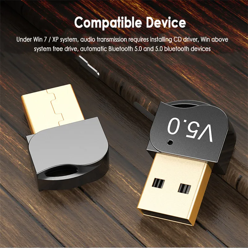 Новый USB Bluetooth-адаптер 5 0 Bluetooth аудиоприемник поддерживает Win8/10 | Электроника