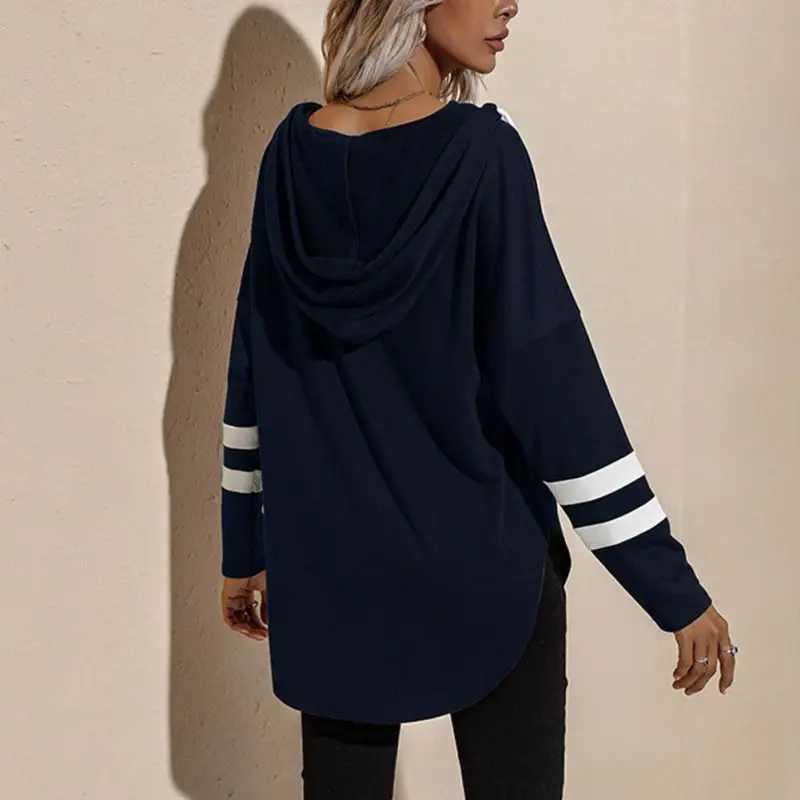 Women Casual Bat Sleeve Loose Sweatshirts Fashion V-Neck Hoodies Color Contrast Sweatshirts Spring Autumn
Women Casual Bat Sleeve Loose Sweatshirts Fashion V-Neck Hoodies Color Contrast Sweatshirts Spring Autumn