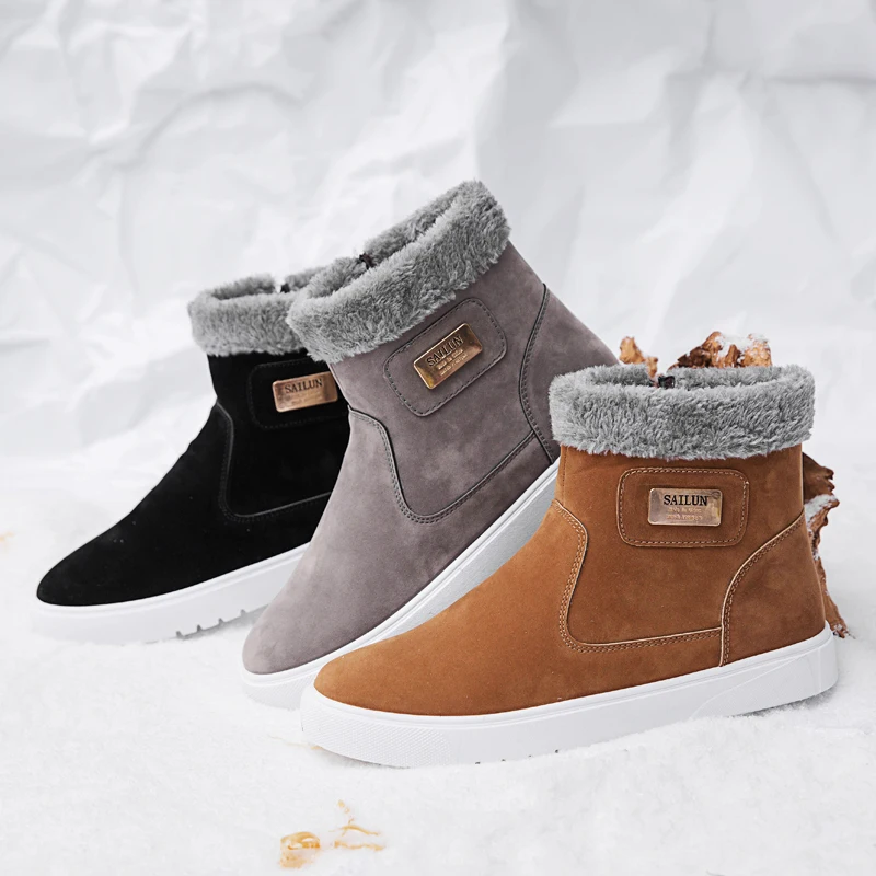 Ankle Boots Men Fur Warm Men's Shoes Winter Snow Boots Plush Man Shoes Sneakers High Quality Anti Slip Booties Male Botas Hombre
Ankle Boots Men Fur Warm Men's Shoes Winter Snow Boots Plush Man Shoes Sneakers High Quality Anti Slip Booties Male Botas Hombre