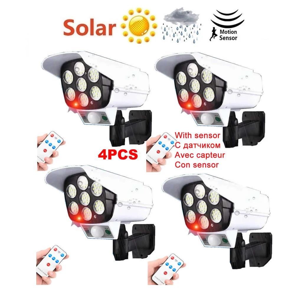 4pcs remote solar fake monitor dummy camera Lamp PIR Motion Sensor Outdoors Waterproof Garden Lights Emergency Security Light Wa
4pcs remote solar fake monitor dummy camera Lamp PIR Motion Sensor Outdoors Waterproof Garden Lights Emergency Security Light Wa