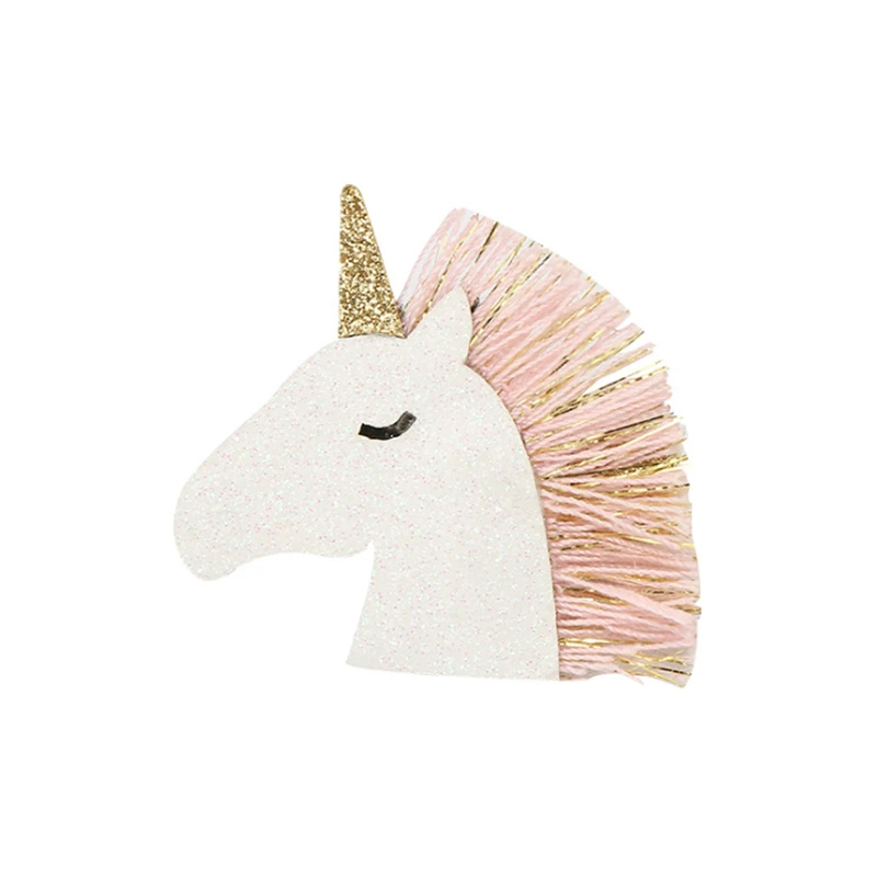 

1pc Fairy Glitter Unicorn Hair Accessories Sequins Star Hairpin Boutique Girls Cartoon Bow Grips Hair Bows Barrette Clip