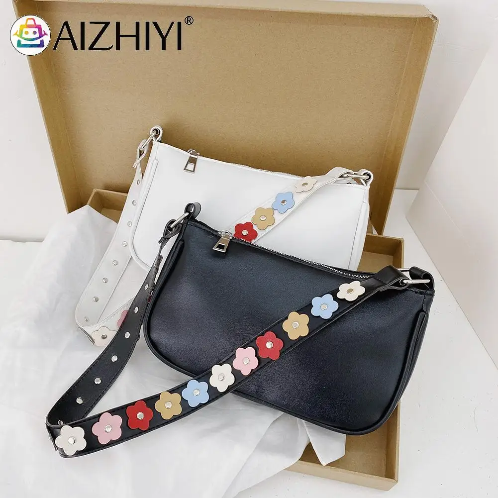 Fashion Women PU Leather Solid Color Shoulder Underarm Bag Vintage Ladies Zipper Flower Patchwork Strap Small Handbags
Fashion Women PU Leather Solid Color Shoulder Underarm Bag Vintage Ladies Zipper Flower Patchwork Strap Small Handbags