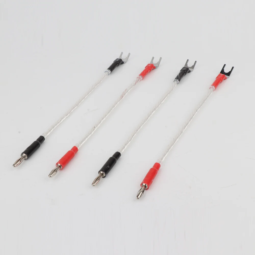 4PCS Hi-end OFC Silver Plated Jumper Cable Audio Speaker Cable Banana Plugs to Banana Plugs HIFI Audio Cable
4PCS Hi-end OFC Silver Plated Jumper Cable Audio Speaker Cable Banana Plugs to Banana Plugs HIFI Audio Cable
