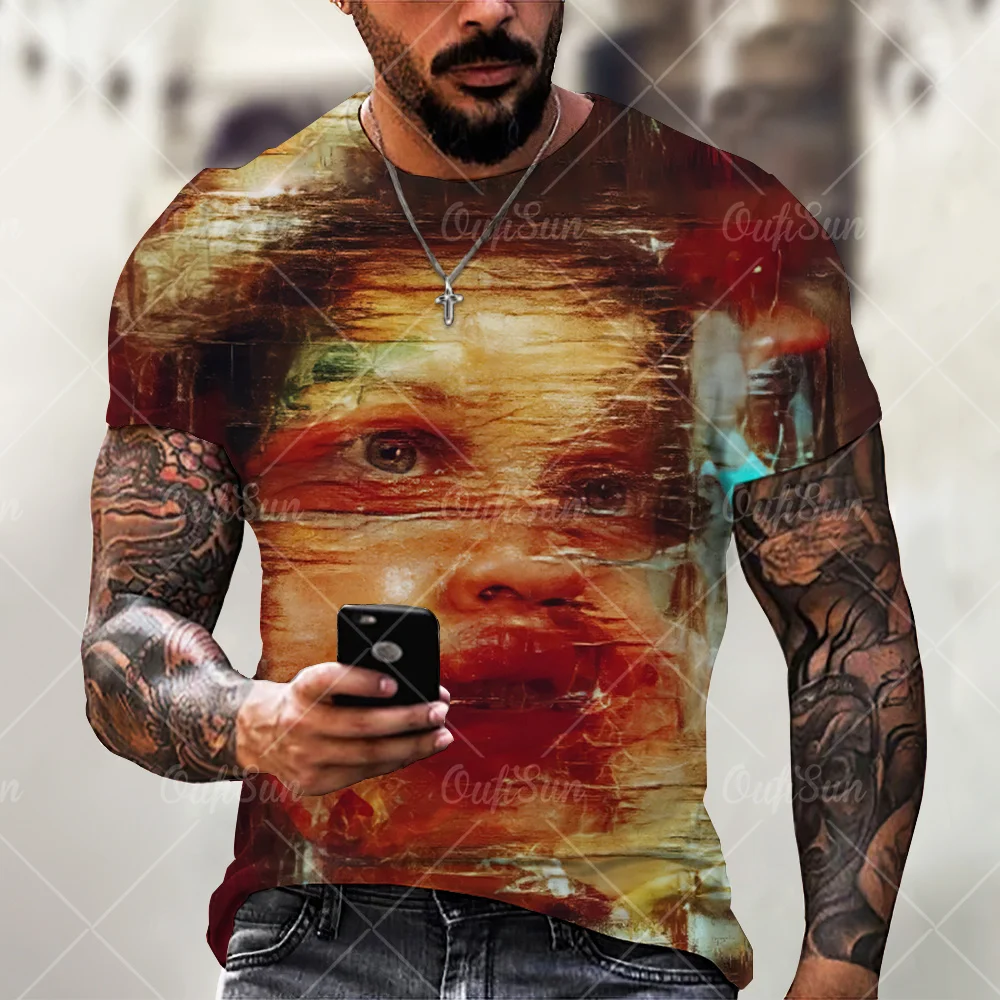 Summer Fashion 3D Printing Painted Beautiful Character Portrait Pattern Men's T-shirts Street Hip Hop Funny Loose Oversized Tops
Summer Fashion 3D Printing Painted Beautiful Character Portrait Pattern Men's T-shirts Street Hip Hop Funny Loose Oversized Tops