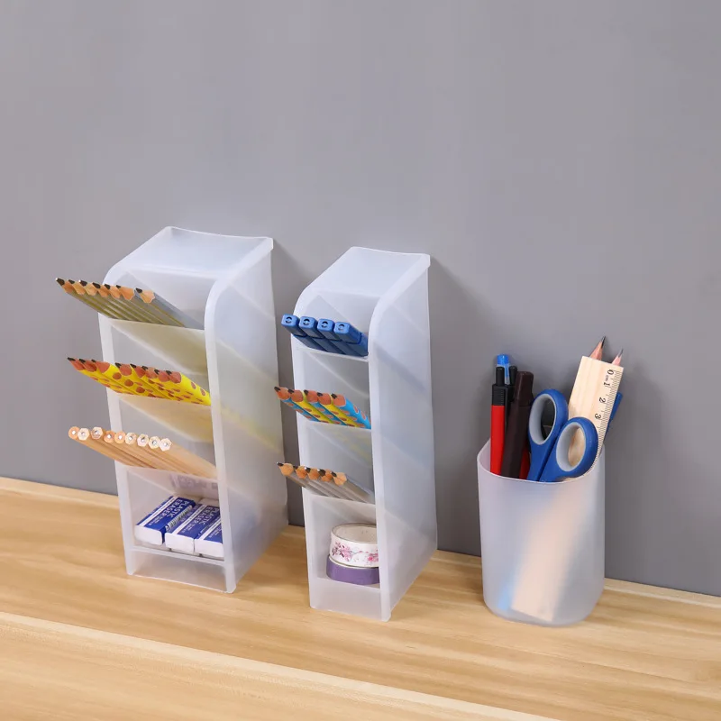 Slanted Pen Holder Plastic Storage Box Transparent Multi-Compartment Pen Holder Storage Office Supplies Storage
Slanted Pen Holder Plastic Storage Box Transparent Multi-Compartment Pen Holder Storage Office Supplies Storage