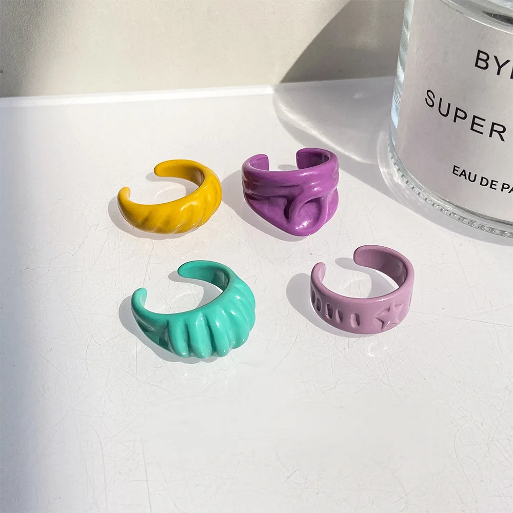 Geometric Opening Resin Rings for Women Colorful Large Square Acrylic Golden Bead Colorful Ring Female Party Aesthetic Jewelry
Geometric Opening Resin Rings for Women Colorful Large Square Acrylic Golden Bead Colorful Ring Female Party Aesthetic Jewelry