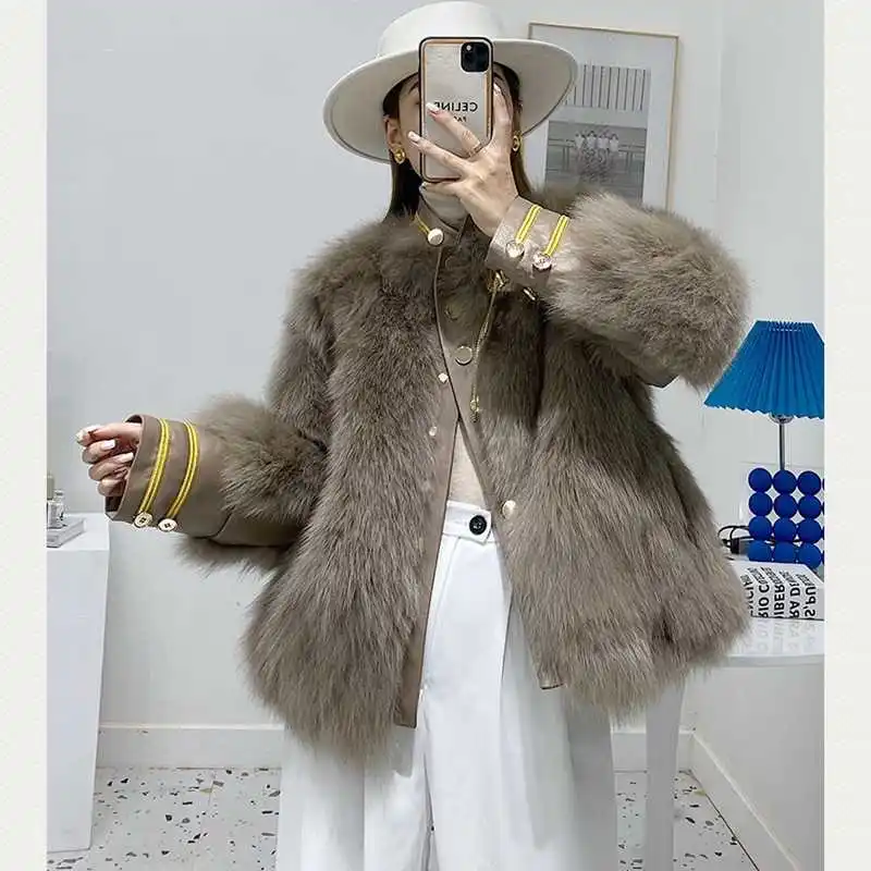 Fox Natural Women Fur Coat 2021 Winter Fashion Real Fur Fox Jackets Female Big Fox Fur Collar Coats Keep Warm
Fox Natural Women Fur Coat 2021 Winter Fashion Real Fur Fox Jackets Female Big Fox Fur Collar Coats Keep Warm