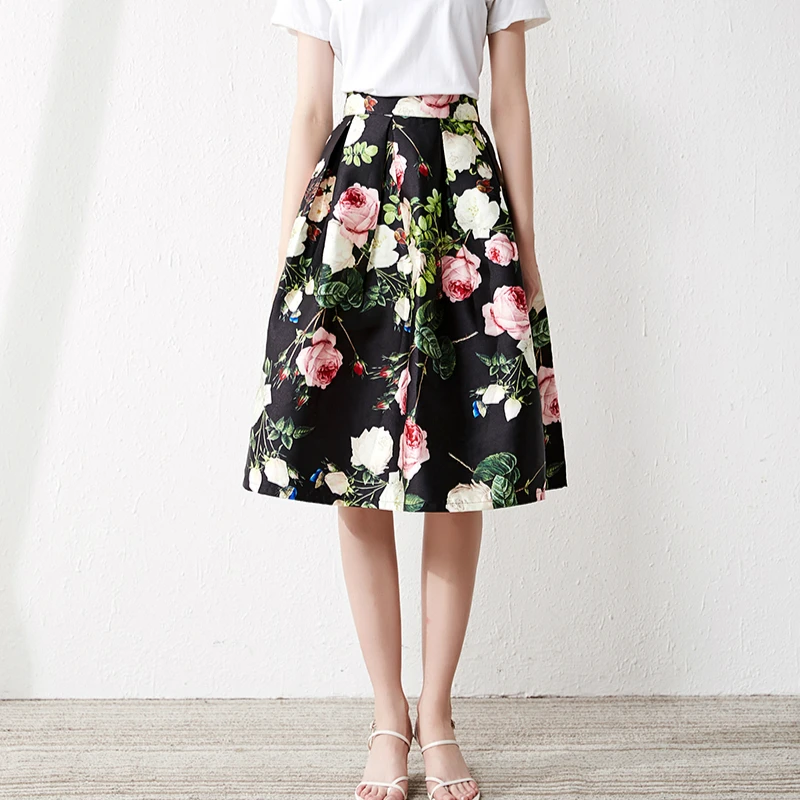 2020 Digital Printed High Waist Floral Skirt Slim High Waist Puff A-line Casual Skirt Women Vintage Skirts TA619 
2020 Digital Printed High Waist Floral Skirt Slim High Waist Puff A-line Casual Skirt Women Vintage Skirts TA619