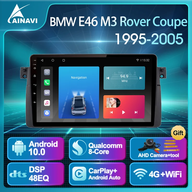 Автомобильный радиоприемник Android 10 QLED для BMW E46 M3 Rover Coupe 1995-2005 автомобильный стерео Мультимедийный Плеер навигация GPS Carplay DTS NO 2din
Автомобильный радиоприемник Android 10 QLED для BMW E46 M3 Rover Coupe 1995-2005 автомобильный стерео Мультимедийный Плеер навигация GPS Carplay DTS NO 2din