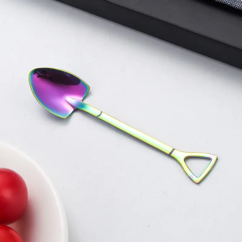 Stainless Steel Teaspoon Dessert Fork Mini Scoop-Shaped Coffee Sugar Spoon Ice Cream Dessert Spoon Fork 
Stainless Steel Teaspoon Dessert Fork Mini Scoop-Shaped Coffee Sugar Spoon Ice Cream Dessert Spoon Fork