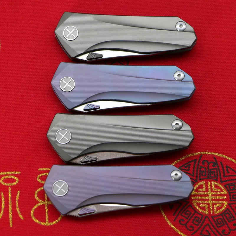 LOVOCOO YX-628 Flipper folding knife D2 blade Titanium handle Outdoor camping hunting pocke fruit knives EDC tools Survival
LOVOCOO YX-628 Flipper folding knife D2 blade Titanium handle Outdoor camping hunting pocke fruit knives EDC tools Survival