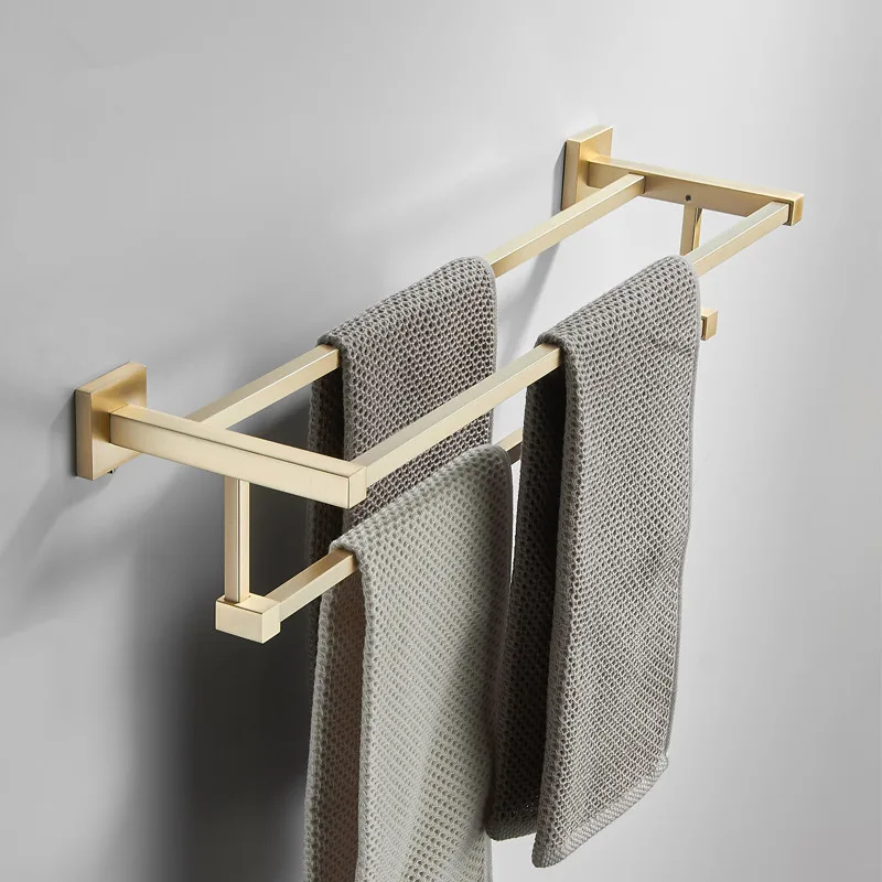 Bathroom Towel Bar Brushed Gold Brass Double-deck 3-Bar Towel Rack Wall Mounted Bath Hardware Bathroom Accessories Free Shipping
Bathroom Towel Bar Brushed Gold Brass Double-deck 3-Bar Towel Rack Wall Mounted Bath Hardware Bathroom Accessories Free Shipping