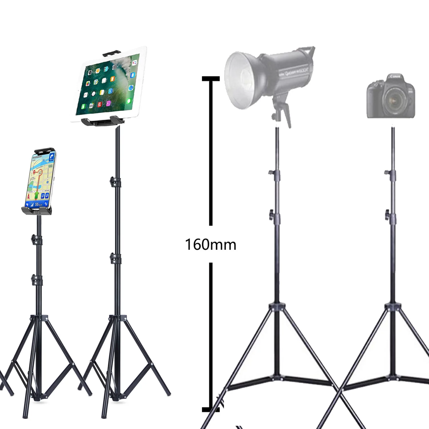 Tablet holder stand for iPad stand tripod 8'' 9.7'' 10.1'' pro 12.9 for iphone 11 12 cell phone Height Adjustable for Samsung
Tablet holder stand for iPad stand tripod 8'' 9.7'' 10.1'' pro 12.9 for iphone 11 12 cell phone Height Adjustable for Samsung