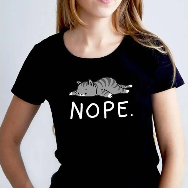 Casual Harajuku Shirt T Shirt Women Tops Nope Sleep Cats Animals Print T-shirt Summer Fashion Tee Shirt Femme Camiseta Mujer
Casual Harajuku Shirt T Shirt Women Tops Nope Sleep Cats Animals Print T-shirt Summer Fashion Tee Shirt Femme Camiseta Mujer