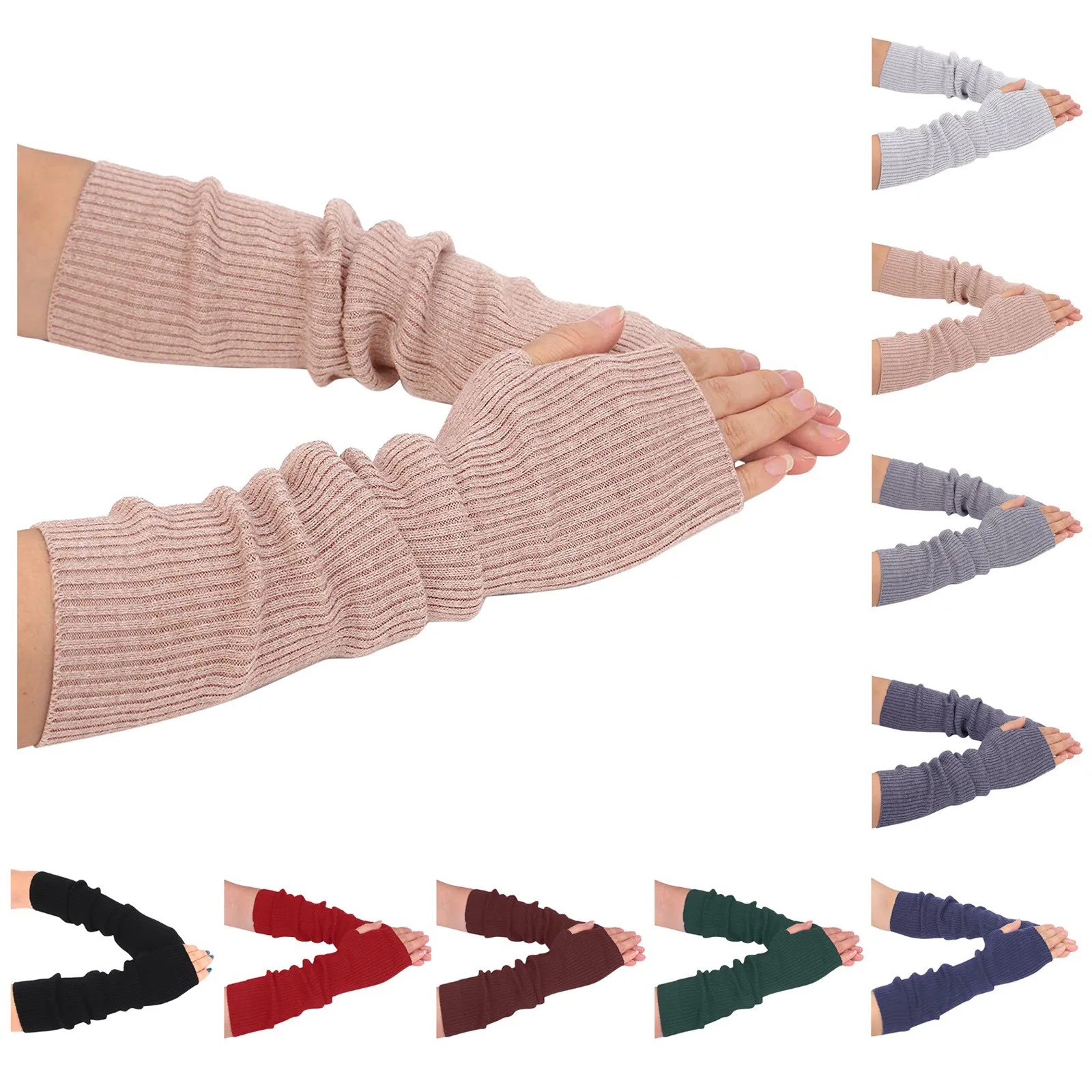 Unisex Long Fingerless Gloves Cashmere Arm Cover Cotton Wrist Sleeves Arm Warmer Sleeve Knitted Gloves Women Mittens перчатки
Unisex Long Fingerless Gloves Cashmere Arm Cover Cotton Wrist Sleeves Arm Warmer Sleeve Knitted Gloves Women Mittens перчатки