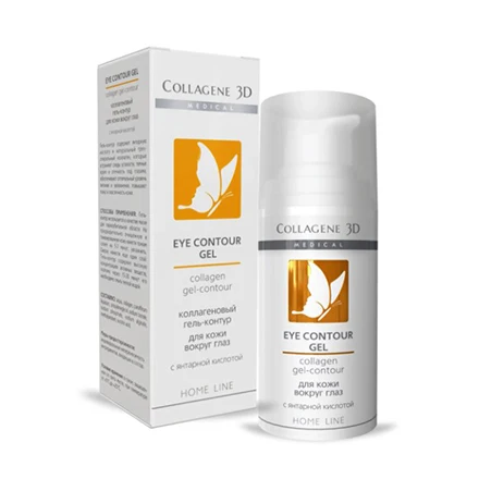 Medical Collagen 3D Гель-контур с янтарной кислотой для кожи вокруг глаз Eye Contour Gel 15 мл |