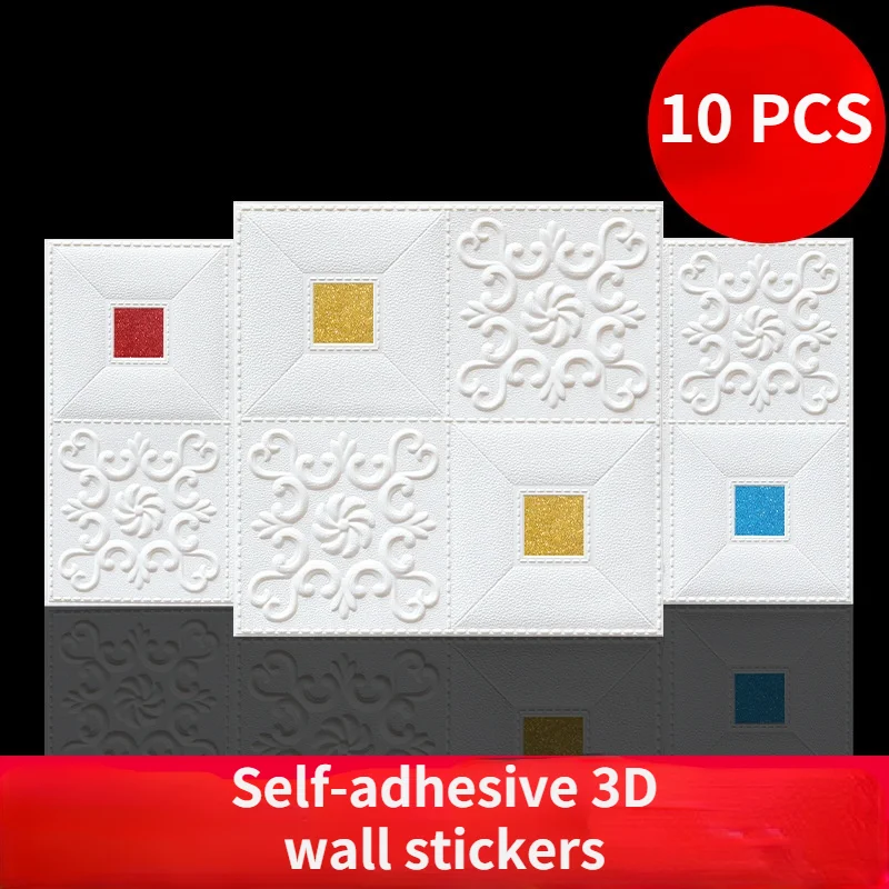10 Pcs Thicker Self-adhesive 3D Wall Ceiling Wallpaper decorative Panels Foam Home Decor House Kids Living Room Decoration
10 Pcs Thicker Self-adhesive 3D Wall Ceiling Wallpaper decorative Panels Foam Home Decor House Kids Living Room Decoration