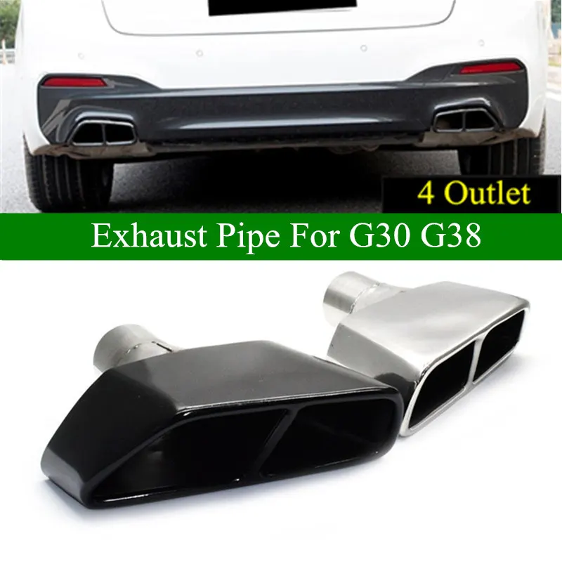2 PCS 4 Outlet Square Car Muffler Exhaust Pipe For BMW 5 Series G30 G38 525li 530 Stainless Steel Back Tip 2018
2 PCS 4 Outlet Square Car Muffler Exhaust Pipe For BMW 5 Series G30 G38 525li 530 Stainless Steel Back Tip 2018