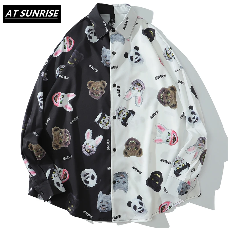 Мужская пляжная рубашка, с принтом медведя, Летняя Повседневная рубашка с длинным рукавом, 2020, блузка хараджуку
Мужская пляжная рубашка, с принтом медведя, Летняя Повседневная рубашка с длинным рукавом, 2020, блузка хараджуку